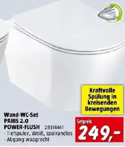 Bauhaus Wand-WC-Set PARIS 2.0 POWER-FLUSH Angebot