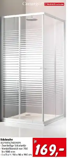Bauhaus Eckdusche Camargue Angebot
