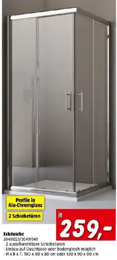 Bauhaus Eckdusche Angebot