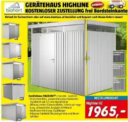 Bauhaus Gerätehaus HIGHLINE Angebot