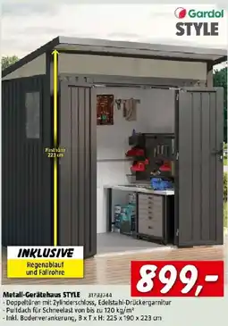 Bauhaus Gardol STYLE Metall-Gerätehaus Angebot