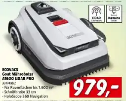 Bauhaus EcoVacs Goat Mähroboter A1600 LIDAR PRO Angebot