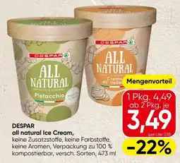 Spar Despar all natural Ice Cream Angebot