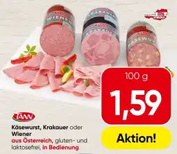 Spar Käsewurst, Krakauer oder Wiener Angebot