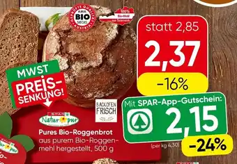 Spar Pures Bio-Roggenbrot Angebot