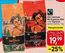 Spar EZA Fairtrade Bio Organico Mild oder Espresso Angebot