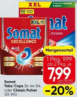 Spar Somat Tabs/Caps 36-64 Stk. oder Classic Pulver Angebot
