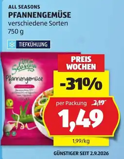 Hofer All Seasons Pfannengemüse Angebot
