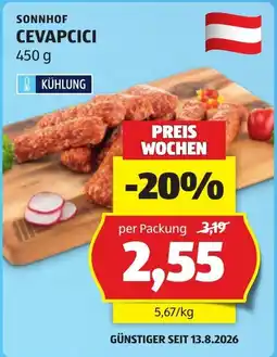 Hofer Sonnhof Cevapcici Angebot