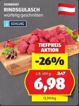 Hofer Sonnhof Rindsgulasch Angebot