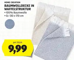 Hofer Home Creation Baumwolldecke in Waffelstruktur Angebot