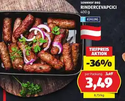 Hofer Sonnhof BBQ Rindercevapcici Angebot