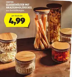 Hofer Crofton Glasbehälter mit Akazienholzdeckel Angebot