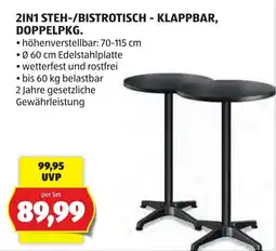 Hofer 2IN1 STEH-/BISTROTISCH - KLAPPBAR Angebot