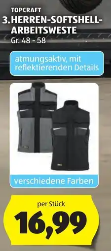 Hofer Topcraft herren-softshell arbeitsweste Angebot