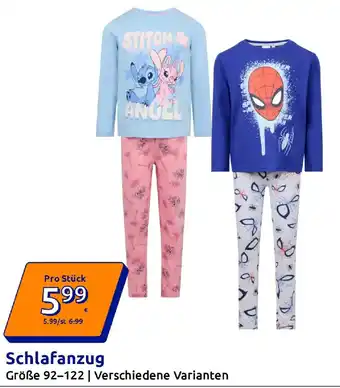 Action Schlafanzug Angebot