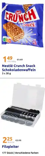 Action Nestlé Crunch Snack Schokoladenwaffeln Angebot
