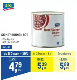 Metro aro Red Kidney Beans Angebot