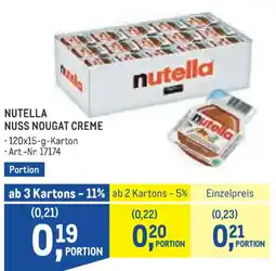 Metro Nutella Nuss Nougat Creme Angebot
