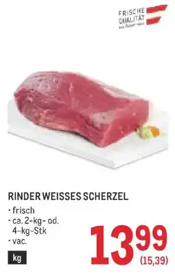 Metro Rinder Weißes Scherzel Angebot