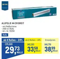 Metro Alufolie 44 cm breit Angebot