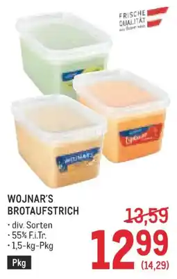 Metro Wojnar's Brotaufstrich Angebot