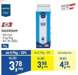 Metro Metzger Chef Sauerrahm Angebot