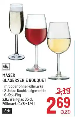 Metro Mäser Gläserserie Bouquet Angebot