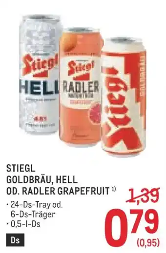 Metro Stiegl Goldbräu, Hell od. Radler Grapefruit Angebot