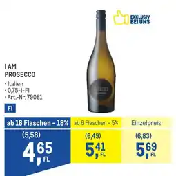 Metro I AM PROSECCO Angebot