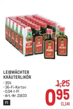 Metro Leibwächter Kräuterlikör Angebot