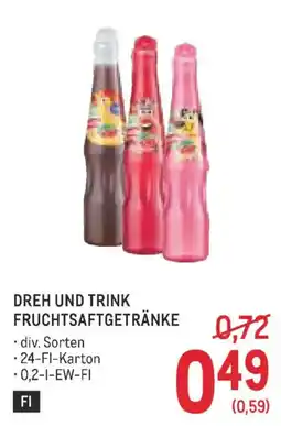 Metro Dreh und Trink Fruchtsaftgetränke Angebot
