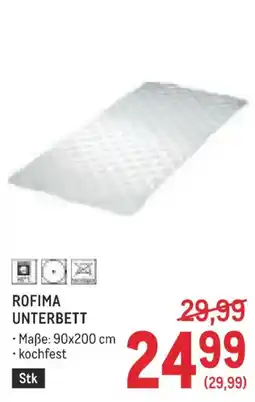Metro Rofima Unterbett Angebot