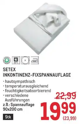 Metro Setex Inkontinenz-Fixspannauflage Angebot
