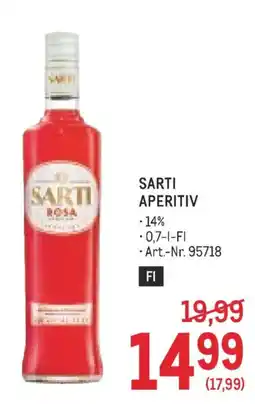 Metro Sarti Aperitiv Angebot