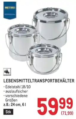 Metro LEBENSMITTELTRANSPORTBEHÄLTER Angebot