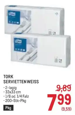 Metro Tork Serviettenweiss Angebot