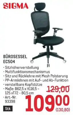Metro SIGMA BÜROSESEL EC504 Angebot