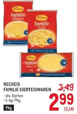Metro Recheis Familie Eierteigwaren Angebot