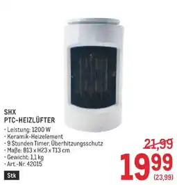 Metro SHX PTC-Heizlüfter Angebot