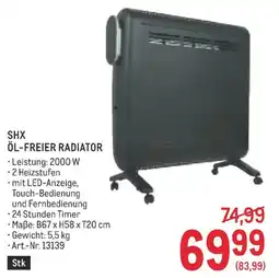 Metro SHX ÖL-FREIER RADIATOR Angebot