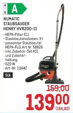 Metro Numatic Staubsauger Henry HVR200-11 Angebot