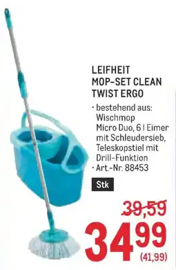 Metro Leifheit Mop-Set Clean Twist Ergo Angebot