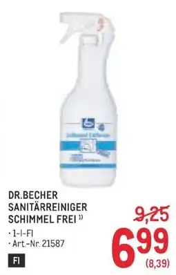Metro Dr. Becher Sanitärreiniger Schimmel Frei Angebot