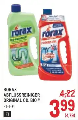 Metro Rorax Abflussreiniger Original od. Bio Angebot