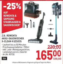 Metro Rowenta Akku-Saugwischer X-Clean 4 GZ5035 Angebot