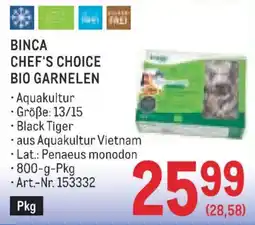 Metro Binca Chef's Choice Bio Garnelen Angebot