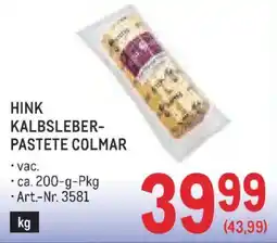 Metro Hink Kalbsleber-Pastete Colmar Angebot