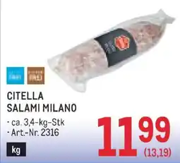 Metro Citella Salami Milano Angebot