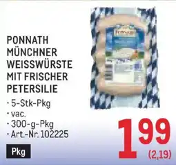 Metro Ponnath Münchner Weisswürste mit frischer Petersilie Angebot